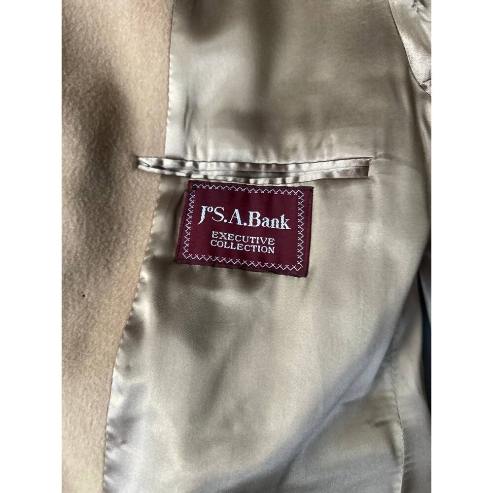 Jos. A. Bank Top Coat Wool Camel Tan Tailored Fit Made in USA executive collect - Picture 11 of 16